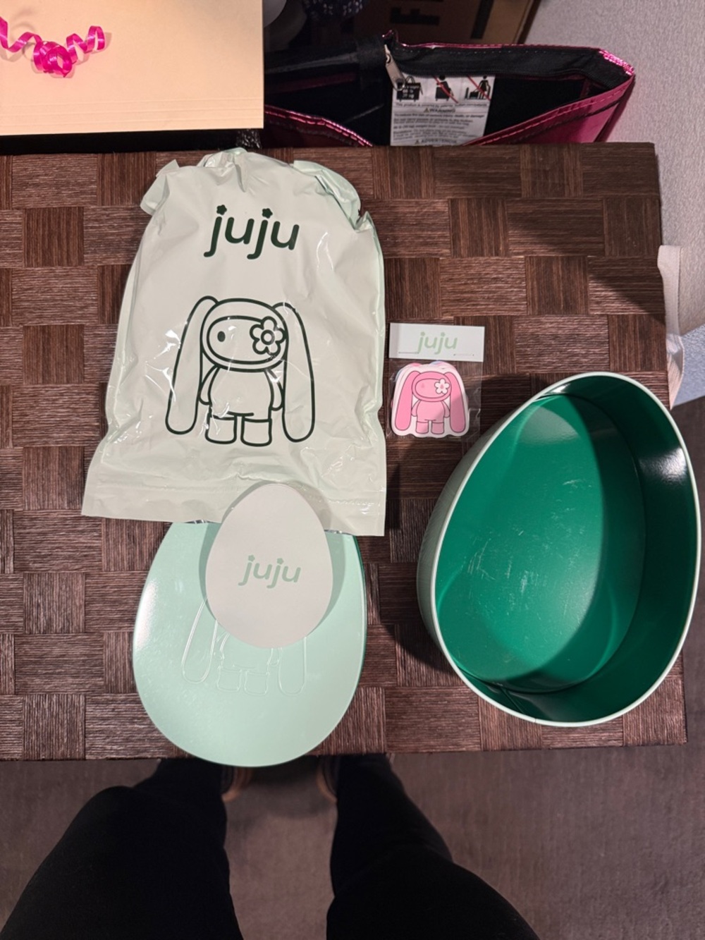 JuJu CJ hendry Kids Egg Set in green NWT